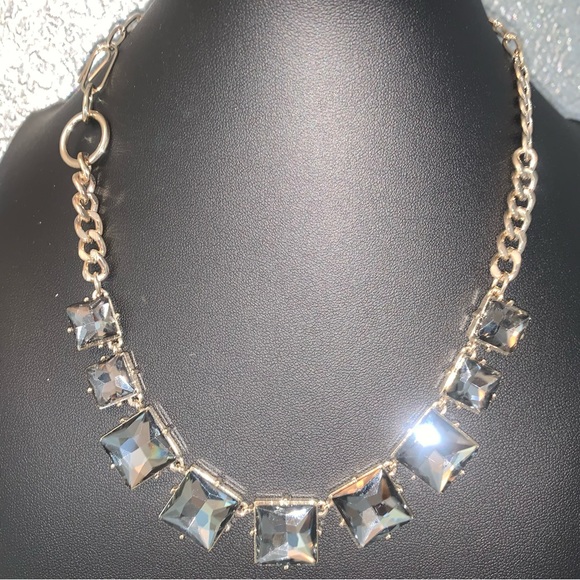 French Connection 18 Inch Black Stone Necklace - Picture 1 of 10